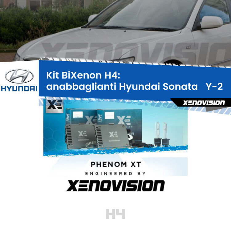 Kit Bixenon professionale H4 per Hyundai Sonata   Y-2 (1988 - 1993). Taglio di luce perfetto, zero spie e riverberi. Leggendaria elettronica Canbus Xenovision. Qualità Massima Garantita.