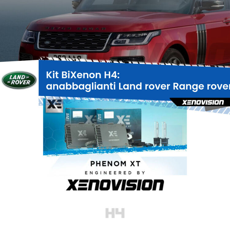 Kit Bixenon professionale H4 per Land rover Range rover Mk1 (1970 - 1994). Taglio di luce perfetto, zero spie e riverberi. Leggendaria elettronica Canbus Xenovision. Qualità Massima Garantita.