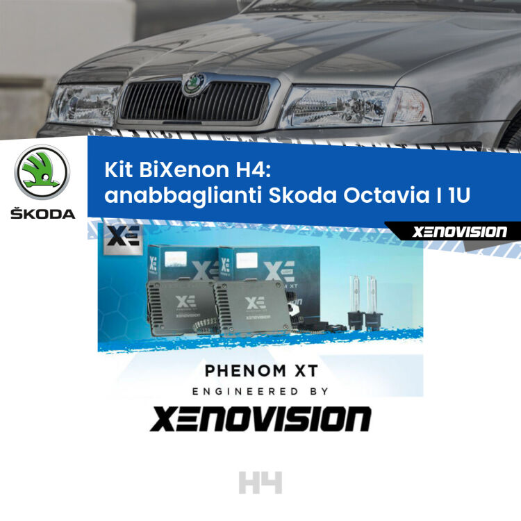 0 H4: Kit Bi Xenon Skoda Octavia I 1U (1996 - 2010) Specifico Zero-Spie Kit Bixenon professionale H4 per Skoda Octavia I 1U (1996 - 2010). Taglio di luce perfetto, zero spie e riverberi. Leggendaria elettronica Canbus Xenovision. Qualità Massima Garantita.