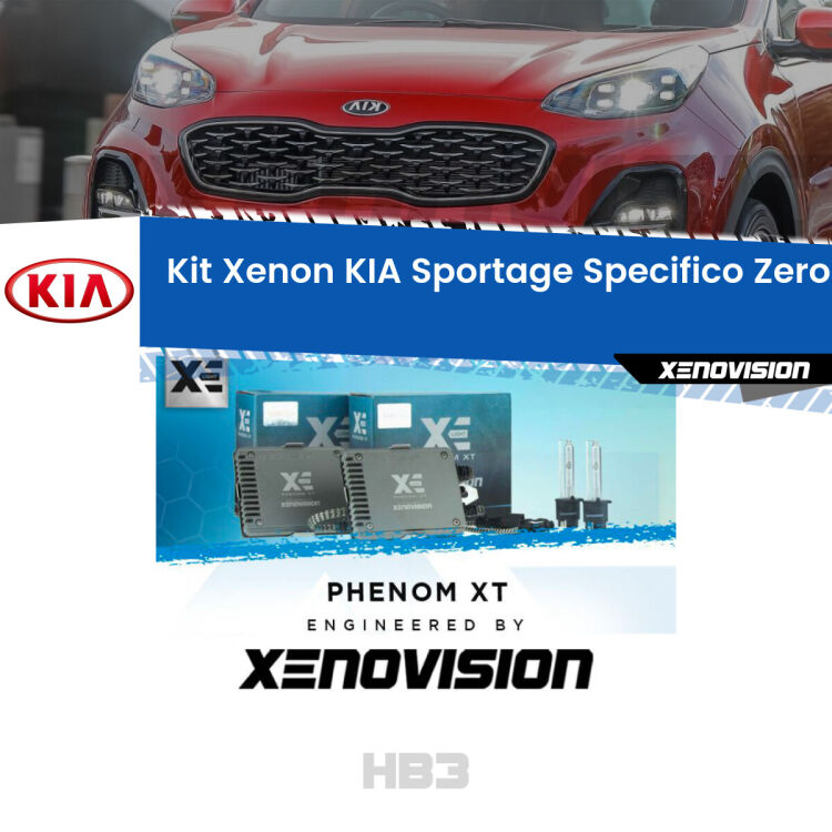 0 HB3: Kit Xenon KIA Sportage Specifico Zero-Spie <strong>Kit Xenon </strong><strong>HB3 </strong><strong>Professionale</strong> per KIA Sportage. Taglio di luce perfetto, zero spie e riverberi. Leggendaria elettronica Canbus Xenovision. Qualità Massima Garantita.
