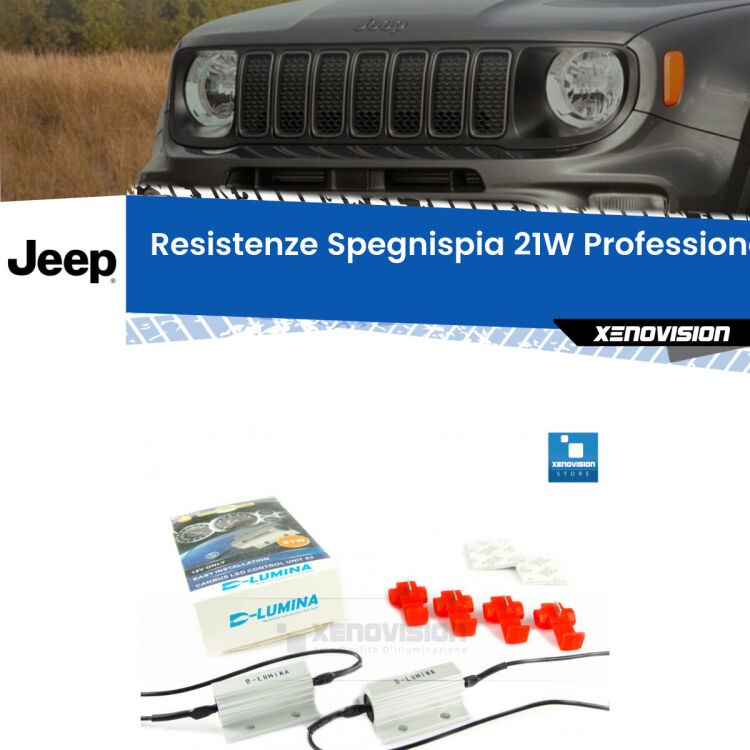 0 Jeep Renegade: Spegnispia 21W Plug&Play senza tagliare cavi per luce Stop (Coppia) Coppia resistenze spegnispia per luce Stop Renegade 2014 in poi. Professionali, con dissipatore in metallo. Da collegare in parallelo.
