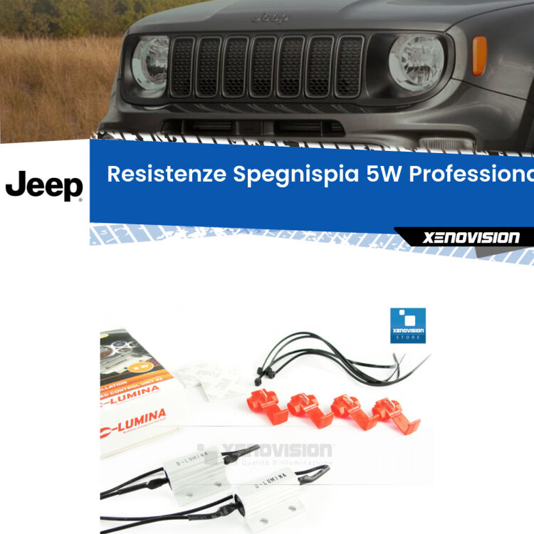 <span style="color: #626262;">Istallazione professionale. Coppia resistenze spegnispia 5W con armatura in alluminio in caso di spie su </span><span style="color: #626262;">luce targa Jeep Renegade.</span>