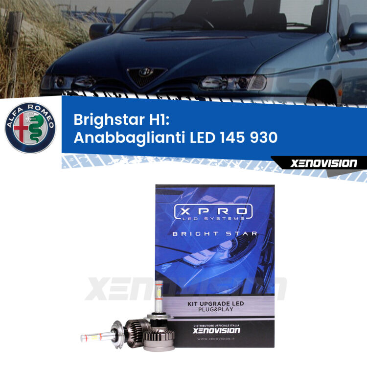 0 Kit anabbaglianti LED Alfa romeo 145 (930): BrightStar H1 22.000Lm <strong style="caret-color: #000000; text-size-adjust: auto;">Kit LED Anabbaglianti Alfa romeo 145 (930).</strong><span style="caret-color: #000000; text-size-adjust: auto;"><span class="Apple-converted-space"> </span>Due lampade H1 da 22,000 Lumen per fari anabbaglianti 145 1994 - 2001, anche restyling. Qualità Massima.</span>