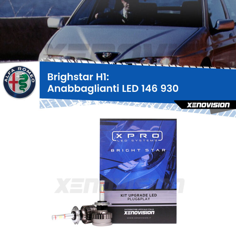 0 Kit anabbaglianti LED Alfa romeo 146 (930): BrightStar H1 22.000Lm <strong style="caret-color: #000000; text-size-adjust: auto;">Kit LED Anabbaglianti Alfa romeo 146 (930).</strong><span style="caret-color: #000000; text-size-adjust: auto;"><span class="Apple-converted-space"> </span>Due lampade H1 da 22,000 Lumen per fari anabbaglianti 146 1994 - 2001, anche restyling. Qualità Massima.</span>