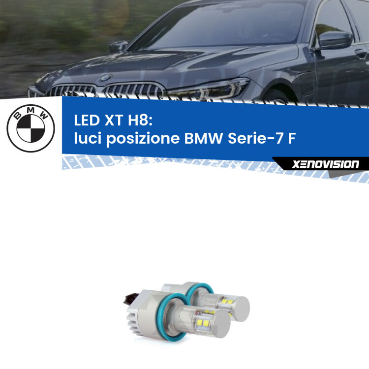 0 Kit Angel Eyes LED H8 per BMW Serie-7 F 2009-2012 <strong>Kit LED Angel Eyes H8 per BMW Serie-7</strong> F 2009-2012. Due lampadine <strong>Plug&play</strong> canbus luce bianca specifiche per angel eyes H8.