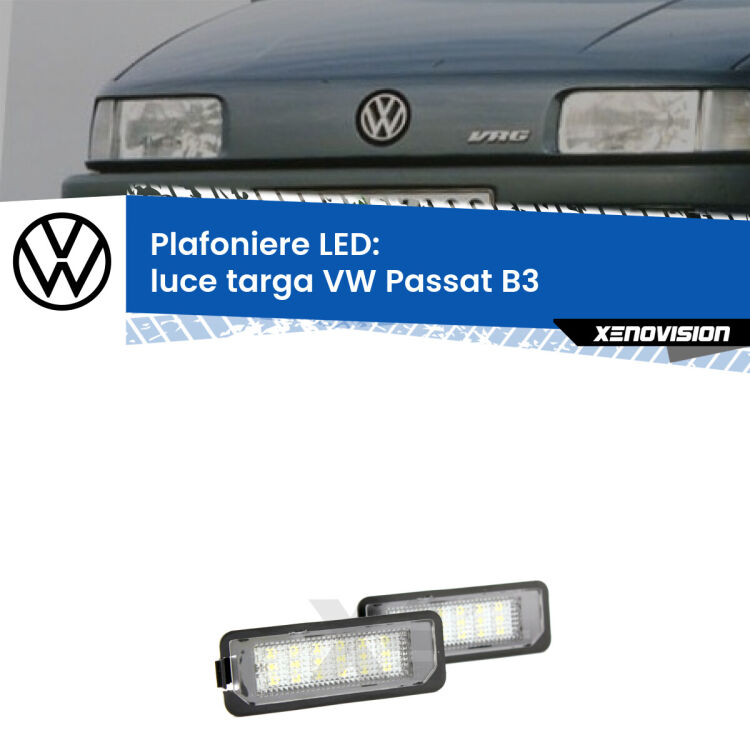 0 Kit Plafoniere LED Luce Targa per VW Passat B3 1988 - 1996 Kit plafoniere LED Luce Targa specifiche per VW Passat B3 1988 - 1996. Zero spie. Qualità Massima sul mercato, estremamente luminose.