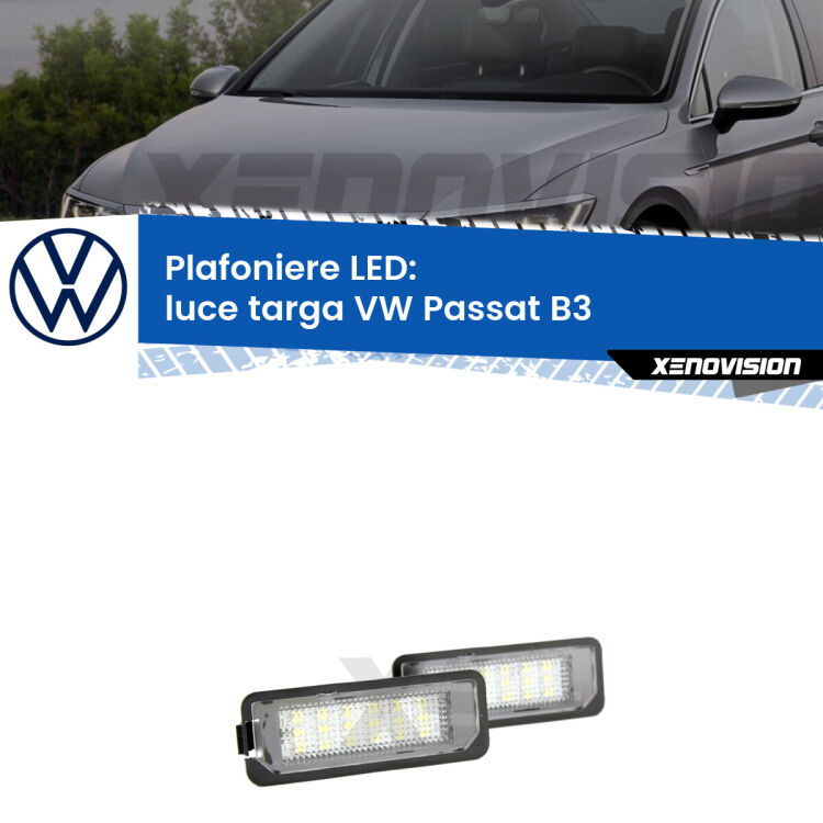 Kit plafoniere LED Luce Targa specifiche per VW Passat B3 1988 - 1996. Qualità Massima sul mercato, estremamente luminose.
