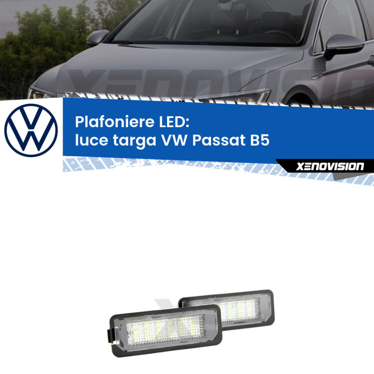Kit plafoniere LED Luce Targa specifiche per VW Passat B5 1996 - 2000. Qualità Massima sul mercato, estremamente luminose.