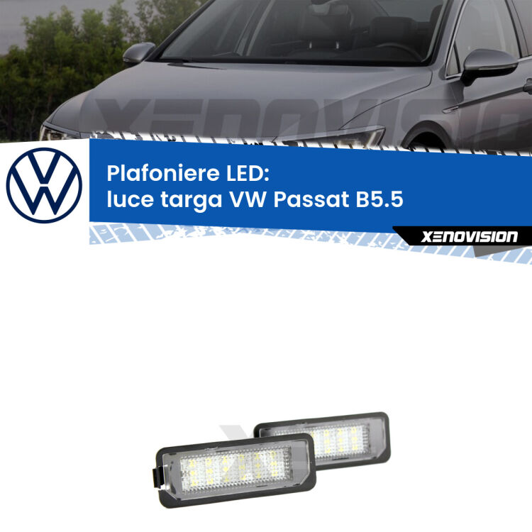 Kit plafoniere LED Luce Targa specifiche per VW Passat B5.5 2000 - 2005. Qualità Massima sul mercato, estremamente luminose.
