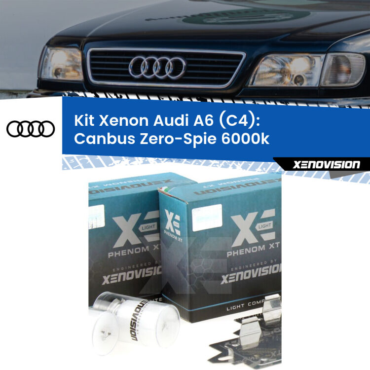 0 Kit Xenon Audi A6 C4 ((1994 - 1997)) H1 Canbus <strong>Kit Xenon </strong><strong>H1 </strong><strong>Professionale</strong> per fari anabbaglianti Audi A6 C4 ((1994 - 1997)). Taglio di luce perfetto, zero riverberi. Canbus zero spie. Qualità Massima Garantita.