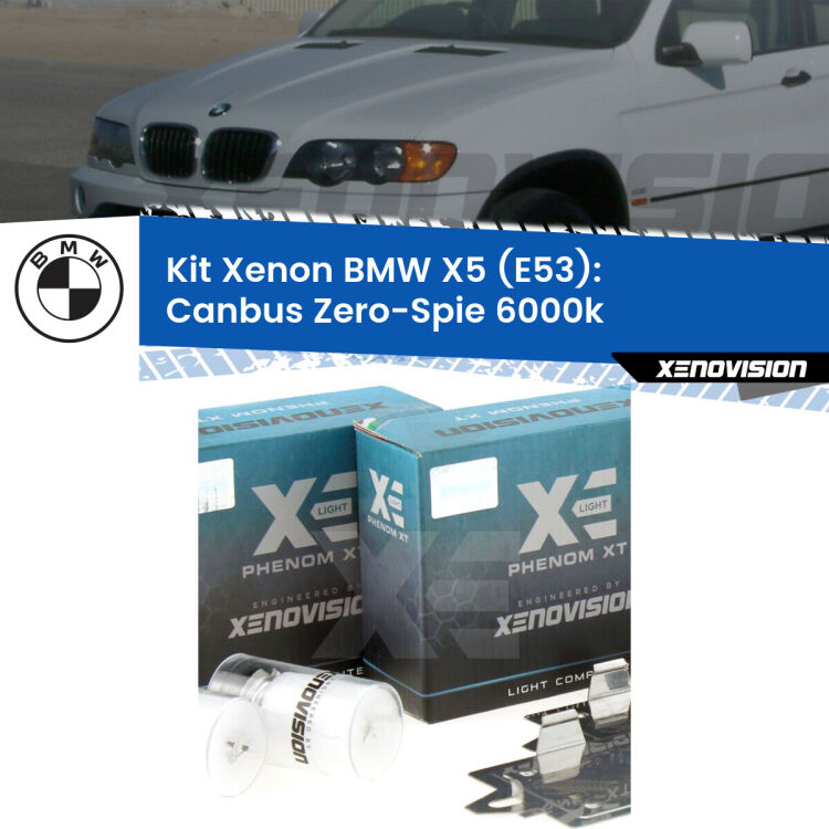 0 Kit Xenon BMW X5 E53 ((2003 - 2005)) H1 Canbus <strong>Kit Xenon </strong><strong>H1 </strong><strong>Professionale</strong> per fari anabbaglianti BMW X5 E53 ((2003 - 2005)). Taglio di luce perfetto, zero riverberi. Canbus zero spie. Qualità Massima Garantita.