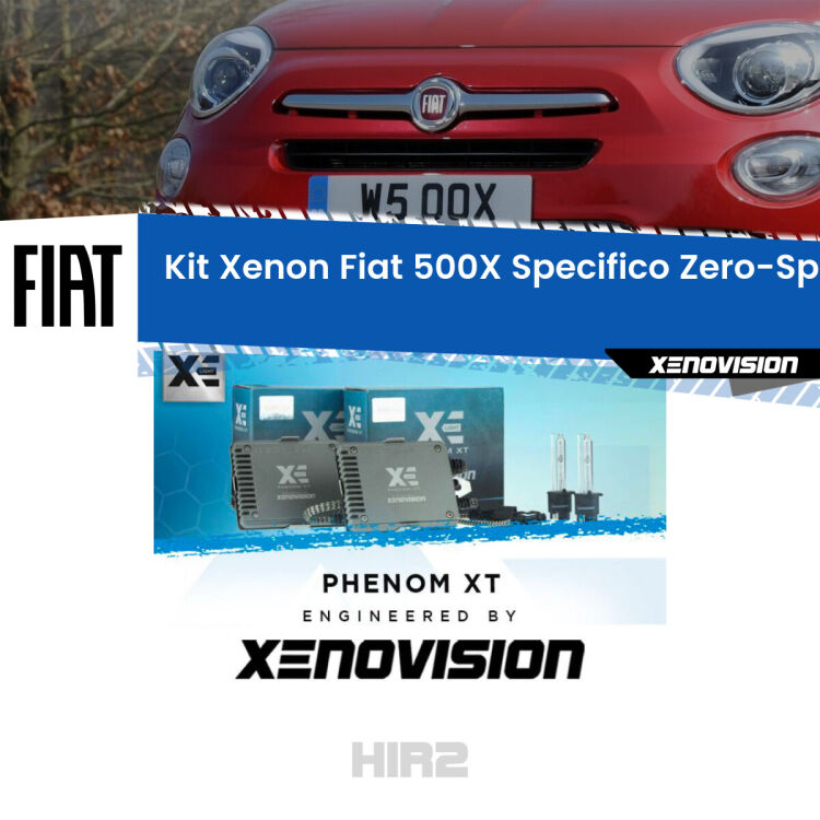 0 Kit Xenon Fiat 500X  (lenticolari) <strong>Kit Xenon </strong><strong>HIR2 </strong><strong>Professionale</strong> per Fiat 500X. Taglio di luce perfetto, zero spie e riverberi. Leggendaria elettronica Canbus Xenovision. Qualità Massima Garantita.
