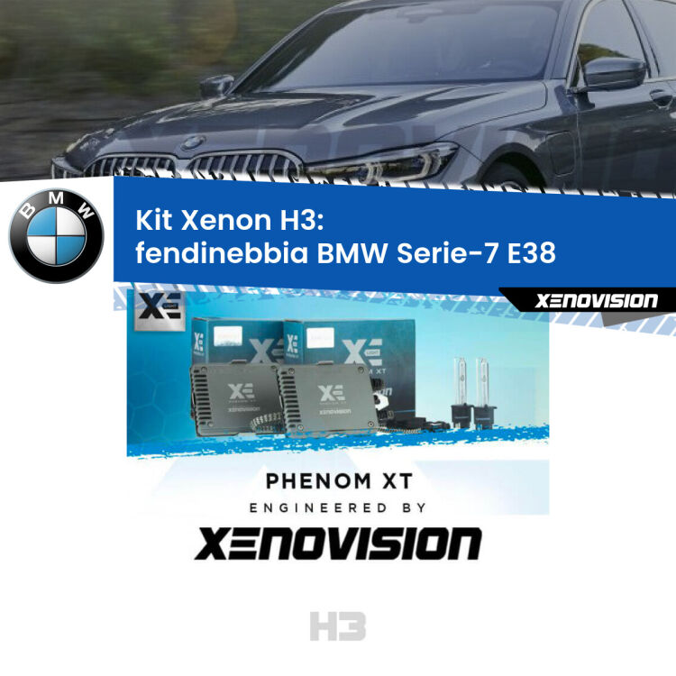 <strong>Kit Xenon H3 Professionale per fendinebbia BMW Serie-7 </strong> E38 1994 - 2001. Taglio di luce perfetto, zero spie e riverberi. Leggendaria elettronica Canbus Xenovision. Qualità Massima Garantita.