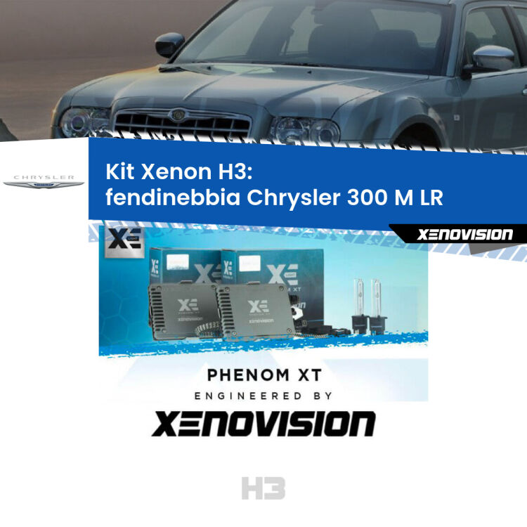 <strong>Kit Xenon H3 Professionale per fendinebbia Chrysler 300 M </strong> LR 1998 - 2004. Taglio di luce perfetto, zero spie e riverberi. Leggendaria elettronica Canbus Xenovision. Qualità Massima Garantita.