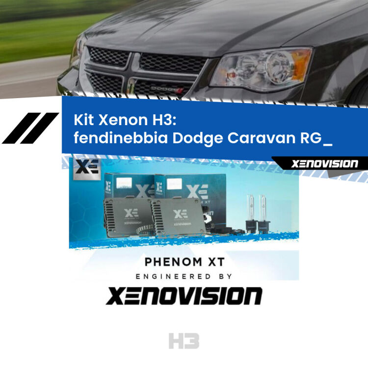 Kit Xenon H3 Canbus per Fendinebbia Dodge Caravan RG_ 2000 - 2007 <strong>Kit Xenon H3 Professionale per fendinebbia Dodge Caravan </strong> RG_ 2000 - 2007. Taglio di luce perfetto, zero spie e riverberi. Leggendaria elettronica Canbus Xenovision. Qualità Massima Garantita.