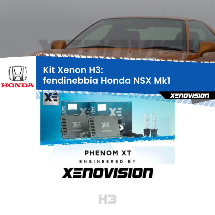 0 Kit Xenon H3 Canbus per Fendinebbia Honda NSX Mk1 1990 - 2005 <strong>Kit Xenon H3 Professionale per fendinebbia Honda NSX </strong> Mk1 1990 - 2005. Taglio di luce perfetto, zero spie e riverberi. Leggendaria elettronica Canbus Xenovision. Qualità Massima Garantita.