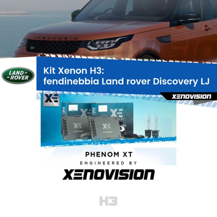 <strong>Kit Xenon H3 Professionale per fendinebbia Land rover Discovery </strong> LJ 1989 - 1998. Taglio di luce perfetto, zero spie e riverberi. Leggendaria elettronica Canbus Xenovision. Qualità Massima Garantita.