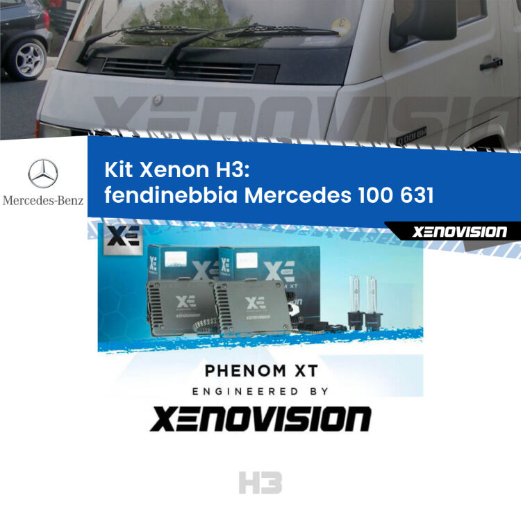 <strong>Kit Xenon H3 Professionale per fendinebbia Mercedes 100 </strong> 631 1988 - 1996. Taglio di luce perfetto, zero spie e riverberi. Leggendaria elettronica Canbus Xenovision. Qualità Massima Garantita.