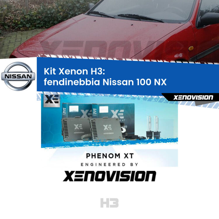 <strong>Kit Xenon H3 Professionale per fendinebbia Nissan 100 NX </strong>  1990 - 1994. Taglio di luce perfetto, zero spie e riverberi. Leggendaria elettronica Canbus Xenovision. Qualità Massima Garantita.