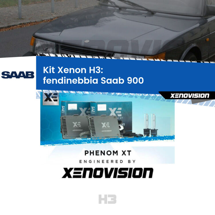 <strong>Kit Xenon H3 Professionale per fendinebbia Saab 900 </strong>  1993 - 1998. Taglio di luce perfetto, zero spie e riverberi. Leggendaria elettronica Canbus Xenovision. Qualità Massima Garantita.