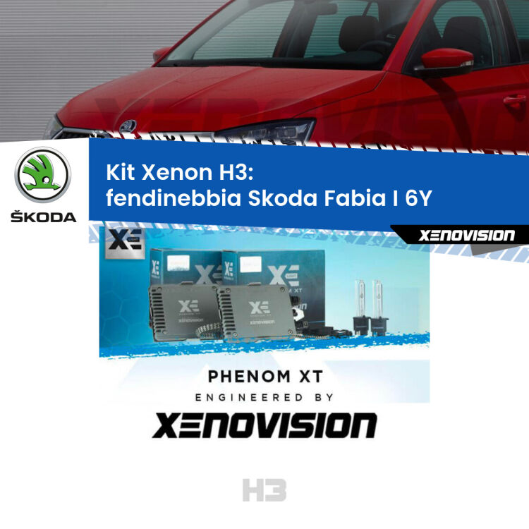 <strong>Kit Xenon H3 Professionale per fendinebbia Skoda Fabia I </strong> 6Y 1999 - 2004. Taglio di luce perfetto, zero spie e riverberi. Leggendaria elettronica Canbus Xenovision. Qualità Massima Garantita.