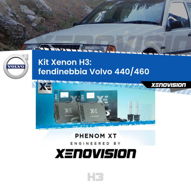 <strong>Kit Xenon H3 Professionale per fendinebbia Volvo 440/460 </strong>  1988 - 1996. Taglio di luce perfetto, zero spie e riverberi. Leggendaria elettronica Canbus Xenovision. Qualità Massima Garantita.