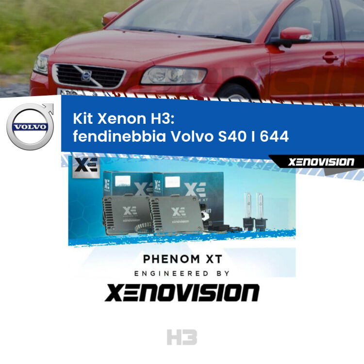 <strong>Kit Xenon H3 Professionale per fendinebbia Volvo S40 I </strong> 644 1995 - 2003. Taglio di luce perfetto, zero spie e riverberi. Leggendaria elettronica Canbus Xenovision. Qualità Massima Garantita.
