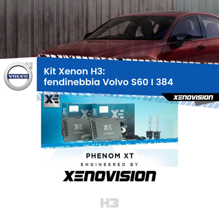 <strong>Kit Xenon H3 Professionale per fendinebbia Volvo S60 I </strong> 384 2000 - 2005. Taglio di luce perfetto, zero spie e riverberi. Leggendaria elettronica Canbus Xenovision. Qualità Massima Garantita.