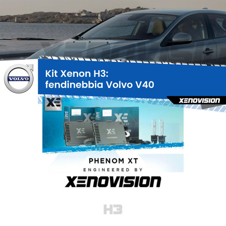 <strong>Kit Xenon H3 Professionale per fendinebbia Volvo V40 </strong>  1995 - 2004. Taglio di luce perfetto, zero spie e riverberi. Leggendaria elettronica Canbus Xenovision. Qualità Massima Garantita.