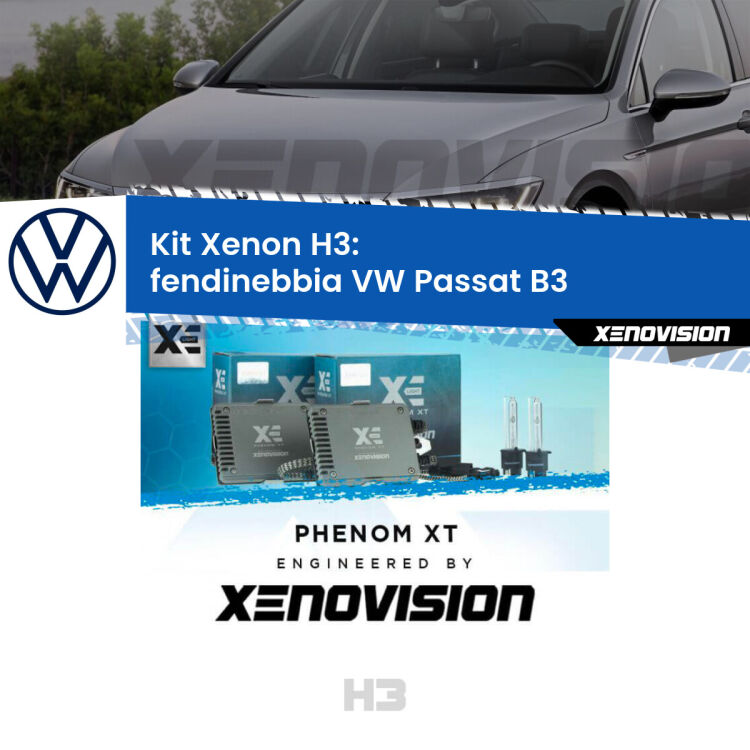 <strong>Kit Xenon H3 Professionale per fendinebbia VW Passat </strong> B3 1988 - 1993. Taglio di luce perfetto, zero spie e riverberi. Leggendaria elettronica Canbus Xenovision. Qualità Massima Garantita.