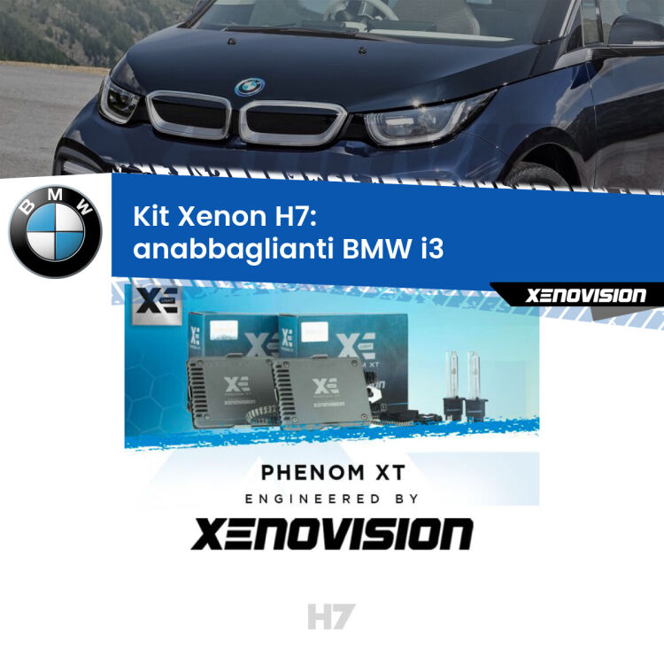 <strong>Kit Xenon H7 Professionale per BMW i3 </strong>  (2013 - 2023). Taglio di luce perfetto, zero spie e riverberi. Leggendaria elettronica Canbus Xenovision. Qualità Massima Garantita.