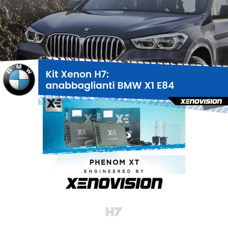 <strong>Kit Xenon H7 Professionale per BMW X1 </strong> E84 (2009 - 2015). Taglio di luce perfetto, zero spie e riverberi. Leggendaria elettronica Canbus Xenovision. Qualità Massima Garantita.