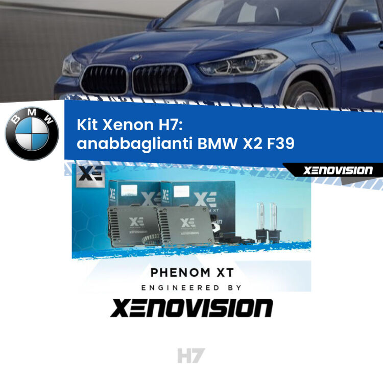 <strong>Kit Xenon H7 Professionale per BMW X2 </strong> F39 (2017 in poi). Taglio di luce perfetto, zero spie e riverberi. Leggendaria elettronica Canbus Xenovision. Qualità Massima Garantita.
