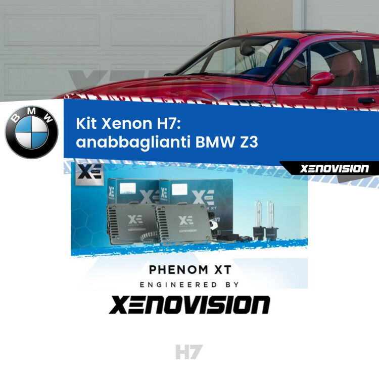 <strong>Kit Xenon H7 Professionale per BMW Z3 </strong>  (restyling). Taglio di luce perfetto, zero spie e riverberi. Leggendaria elettronica Canbus Xenovision. Qualità Massima Garantita.