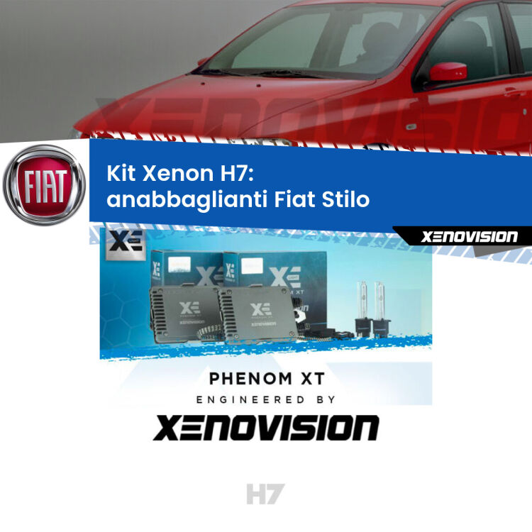 <strong>Kit Xenon H7 Professionale per Fiat Stilo </strong>  (2001 - 2006). Taglio di luce perfetto, zero spie e riverberi. Leggendaria elettronica Canbus Xenovision. Qualità Massima Garantita.