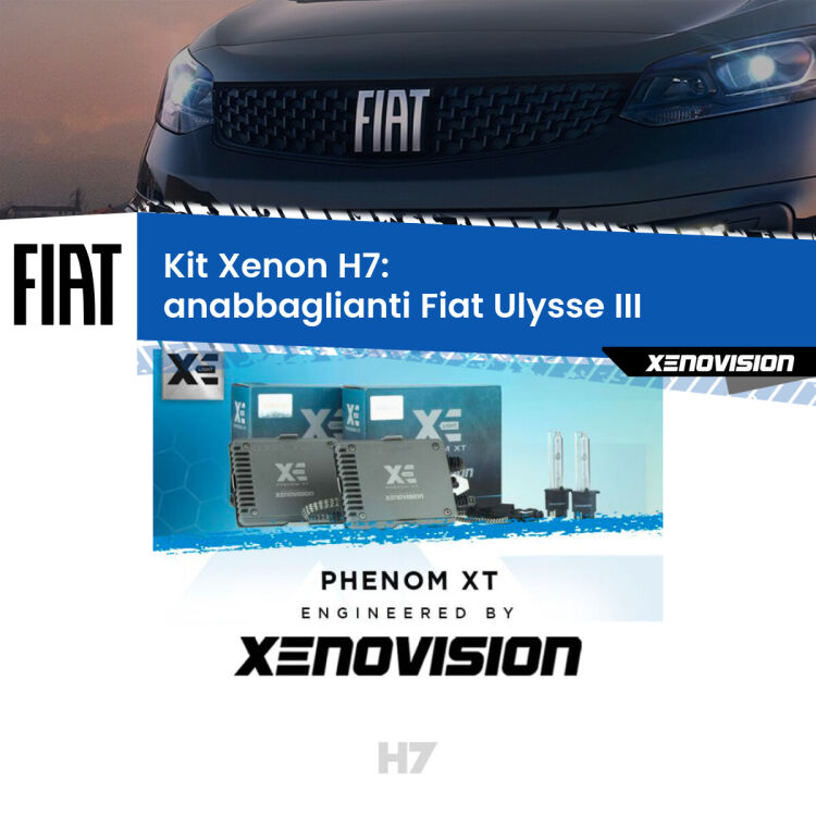 0 Kit Xenon H7 Canbus per Fiat Ulysse III (2022 in poi) <strong>Kit Xenon H7 Professionale per Fiat Ulysse </strong> III (2022 in poi). Taglio di luce perfetto, zero spie e riverberi. Leggendaria elettronica Canbus Xenovision. Qualità Massima Garantita.