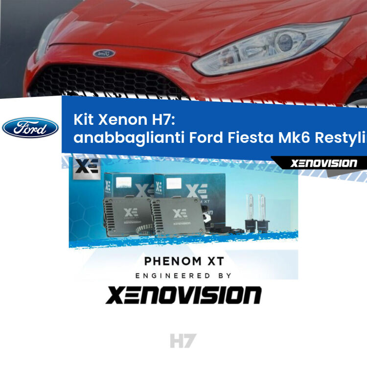 0 Kit Xenon H7 Canbus per Ford Fiesta Mk6.5 (lente senza drl) <strong>Kit Xenon H7 Professionale per Ford Fiesta </strong> Mk6.5 (lente senza drl). Taglio di luce perfetto, zero spie e riverberi. Leggendaria elettronica Canbus Xenovision. Qualità Massima Garantita.