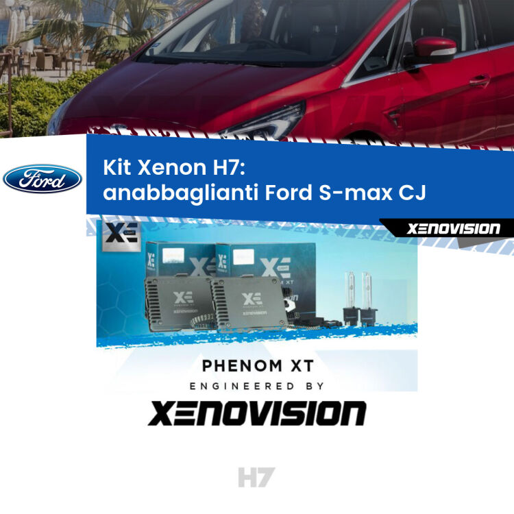 <strong>Kit Xenon H7 Professionale per Ford S-max </strong> CJ (2015 - 2018). Taglio di luce perfetto, zero spie e riverberi. Leggendaria elettronica Canbus Xenovision. Qualità Massima Garantita.