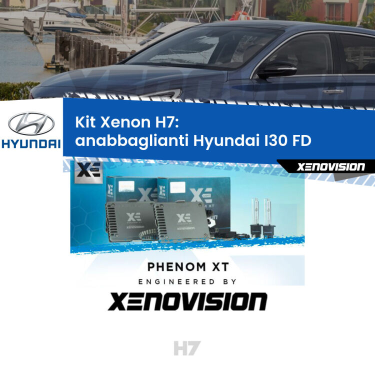 <strong>Kit Xenon H7 Professionale per Hyundai I30 </strong> FD (2007 - 2011). Taglio di luce perfetto, zero spie e riverberi. Leggendaria elettronica Canbus Xenovision. Qualità Massima Garantita.