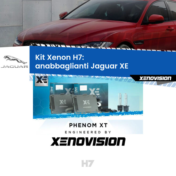 <strong>Kit Xenon H7 Professionale per Jaguar XE </strong>  (2015 in poi). Taglio di luce perfetto, zero spie e riverberi. Leggendaria elettronica Canbus Xenovision. Qualità Massima Garantita.