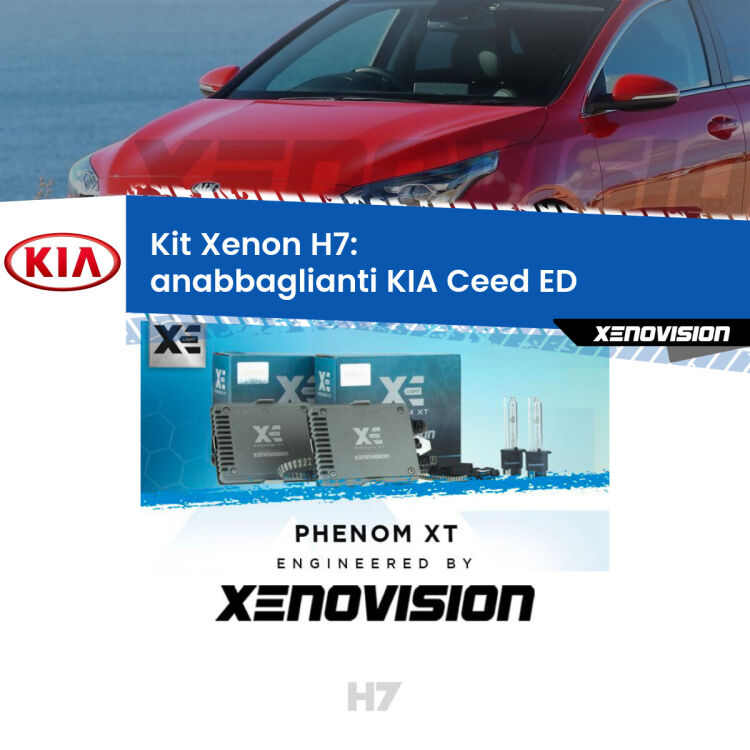 <strong>Kit Xenon H7 Professionale per KIA Ceed </strong> ED (2006 - 2012). Taglio di luce perfetto, zero spie e riverberi. Leggendaria elettronica Canbus Xenovision. Qualità Massima Garantita.