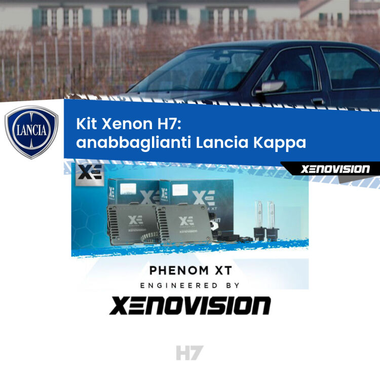 <strong>Kit Xenon H7 Professionale per Lancia Kappa </strong>  (1994 - 2001). Taglio di luce perfetto, zero spie e riverberi. Leggendaria elettronica Canbus Xenovision. Qualità Massima Garantita.