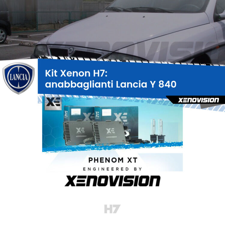 <strong>Kit Xenon H7 Professionale per Lancia Y </strong> 840 (1995 - 2003). Taglio di luce perfetto, zero spie e riverberi. Leggendaria elettronica Canbus Xenovision. Qualità Massima Garantita.