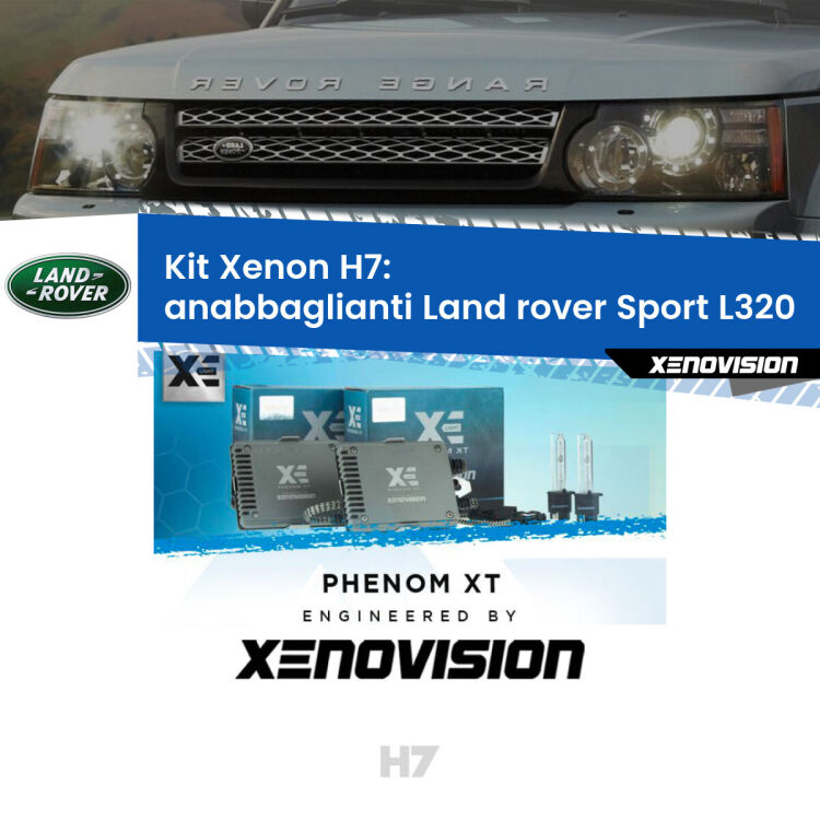 <strong>Kit Xenon H7 Professionale per Land rover Sport </strong> L320 (2005 - 2013). Taglio di luce perfetto, zero spie e riverberi. Leggendaria elettronica Canbus Xenovision. Qualità Massima Garantita.