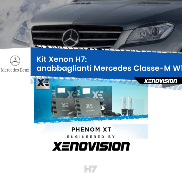 <strong>Kit Xenon H7 Professionale per Mercedes Classe-M </strong> W166 (2011 - 2015). Taglio di luce perfetto, zero spie e riverberi. Leggendaria elettronica Canbus Xenovision. Qualità Massima Garantita.