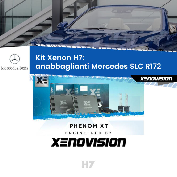 <strong>Kit Xenon H7 Professionale per Mercedes SLC </strong> R172 (2016 - 2017). Taglio di luce perfetto, zero spie e riverberi. Leggendaria elettronica Canbus Xenovision. Qualità Massima Garantita.