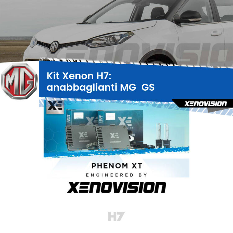 <strong>Kit Xenon H7 Professionale per MG  GS </strong>  (2016 - 2019). Taglio di luce perfetto, zero spie e riverberi. Leggendaria elettronica Canbus Xenovision. Qualità Massima Garantita.