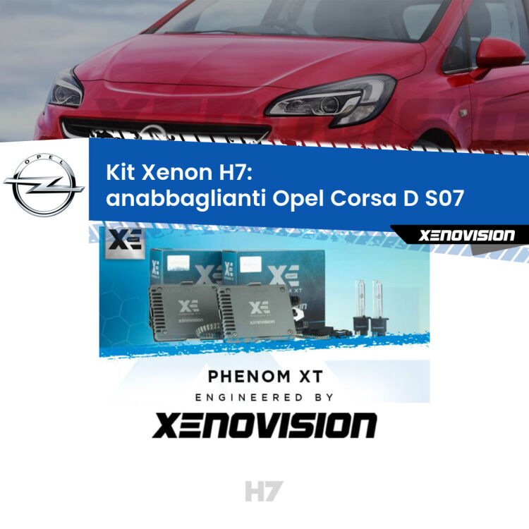 <strong>Kit Xenon H7 Professionale per Opel Corsa D </strong> S07 (senza luci svolta). Taglio di luce perfetto, zero spie e riverberi. Leggendaria elettronica Canbus Xenovision. Qualità Massima Garantita.