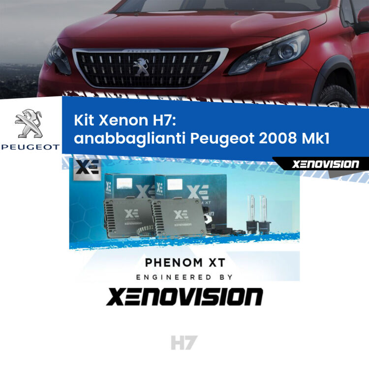 <strong>Kit Xenon H7 Professionale per Peugeot 2008 </strong> Mk1 (2013 - 2018). Taglio di luce perfetto, zero spie e riverberi. Leggendaria elettronica Canbus Xenovision. Qualità Massima Garantita.