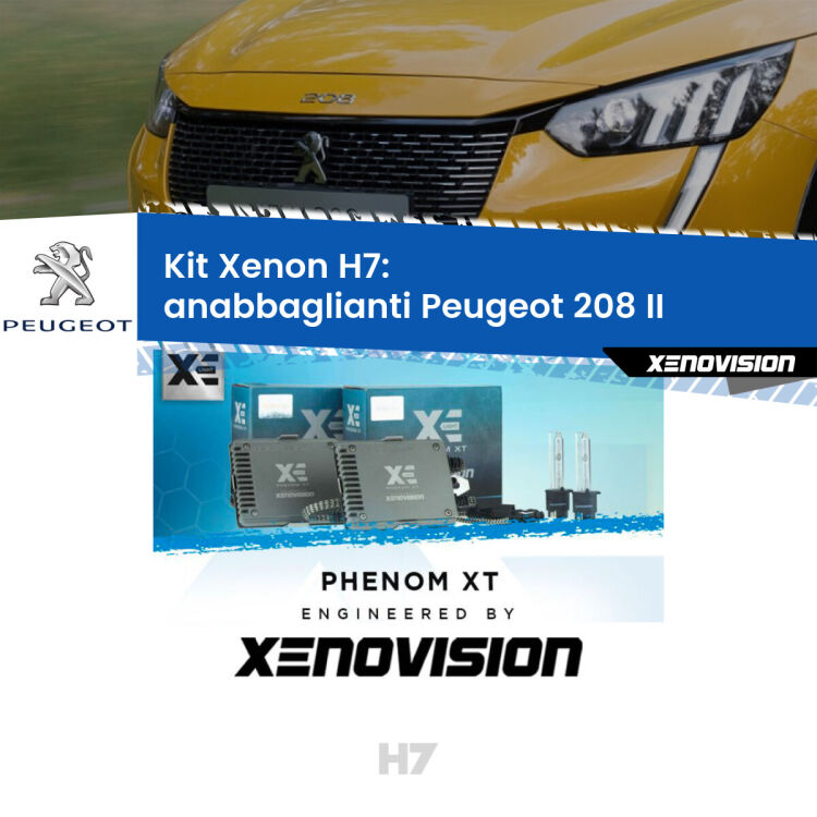 0 Kit Xenon H7 Canbus per Peugeot 208 II (2019 in poi) <strong>Kit Xenon H7 Professionale per Peugeot 208 </strong> II (2019 in poi). Taglio di luce perfetto, zero spie e riverberi. Leggendaria elettronica Canbus Xenovision. Qualità Massima Garantita.
